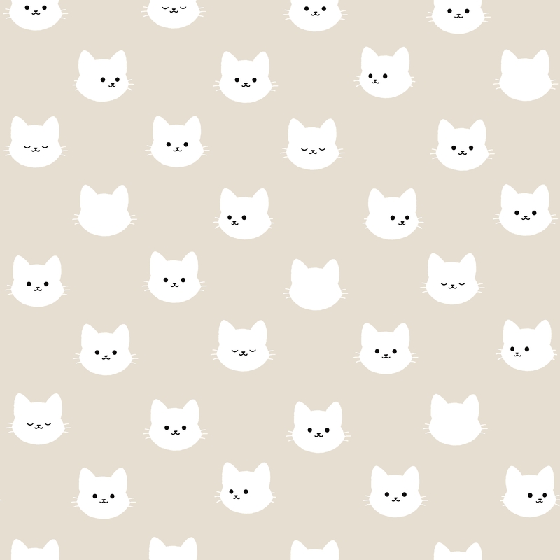 A0000204 – シロネコドット – ベージュ