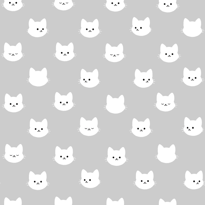 A0000205 – シロネコドット – グレー