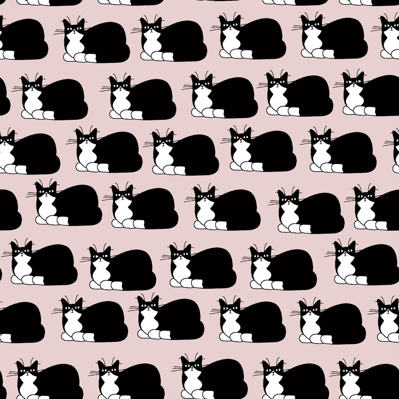 A0000173 – ハチワレ　ふせ – ピンク