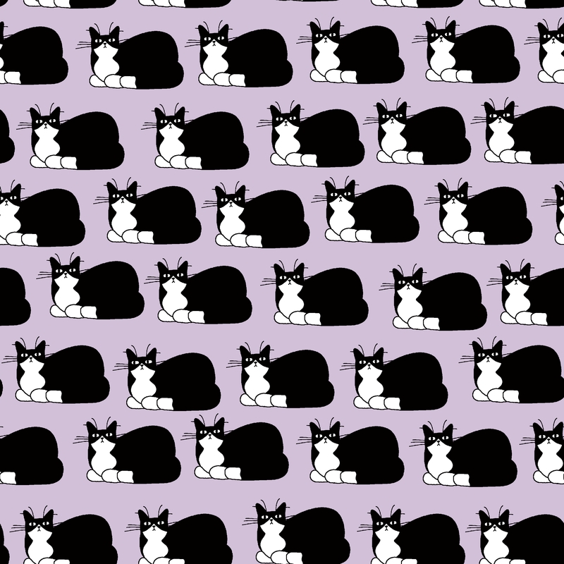 A0000174 – ハチワレ　ふせ – パープル