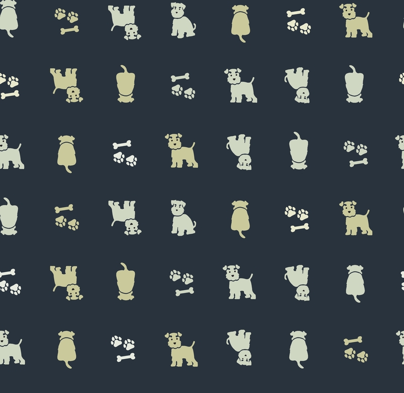 A0001075 – ゆるミニチュアシュナウザーまっすぐ – ネイビー