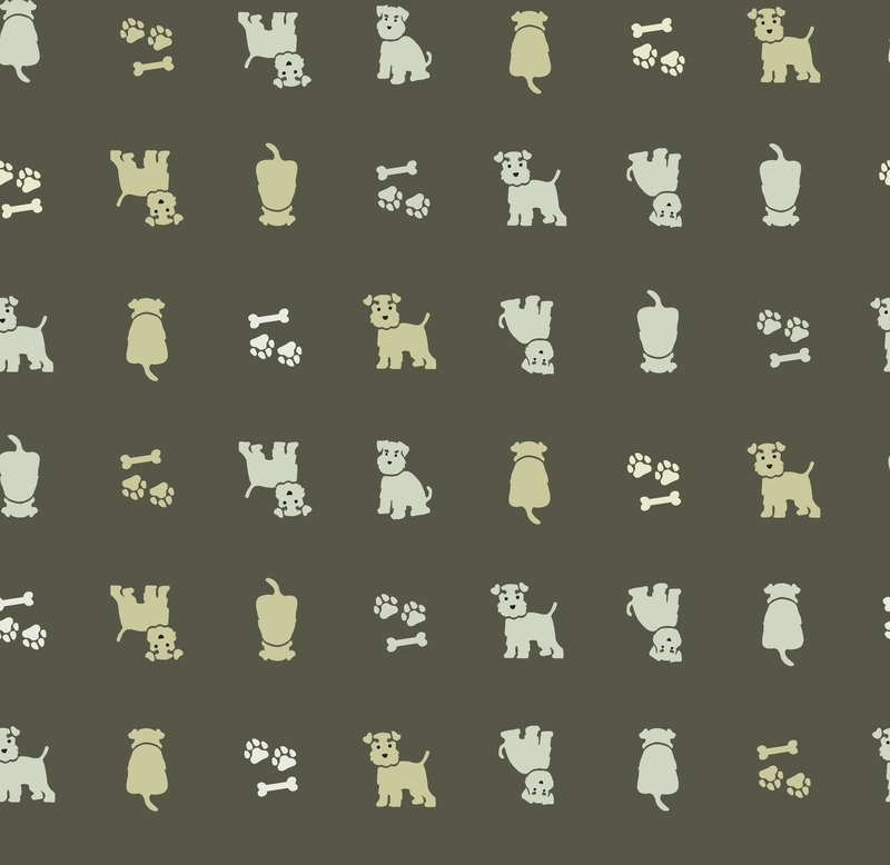 A0001076 – ゆるミニチュアシュナウザーまっすぐ – カーキ