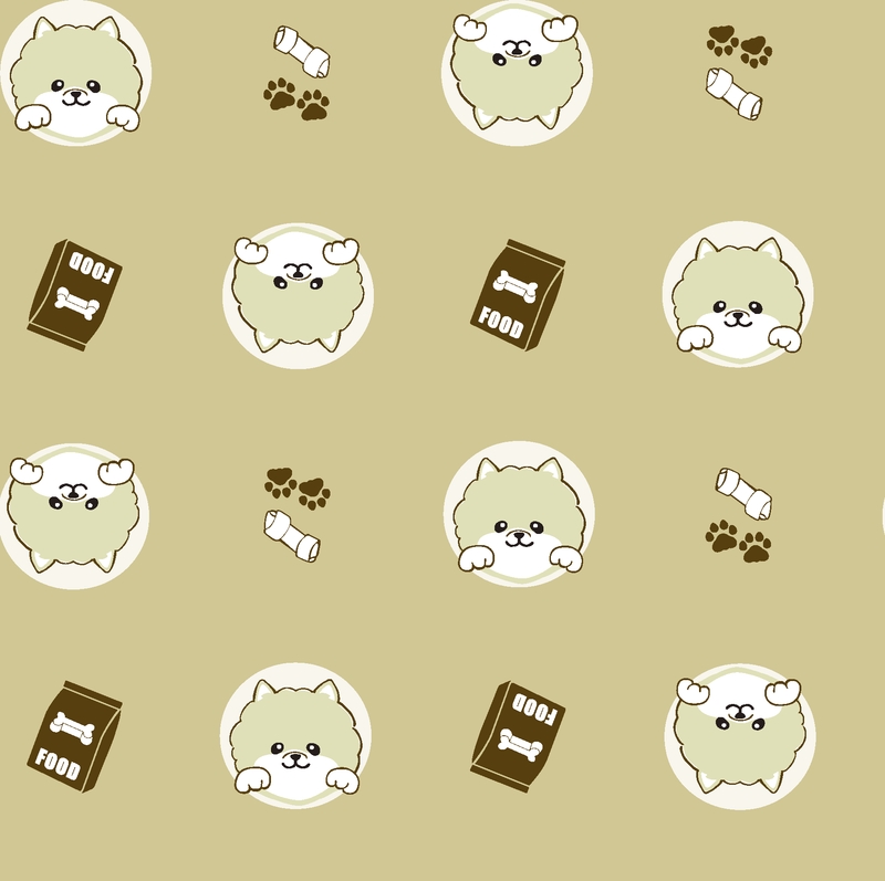 A0001398 – Dogタイプ別ポメラニアン – クリーム白×ベージュ