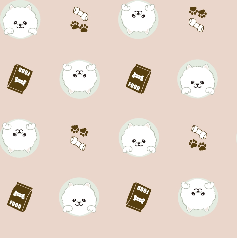 A0001395 – Dogタイプ別ポメラニアン – ホワイト×ピンク