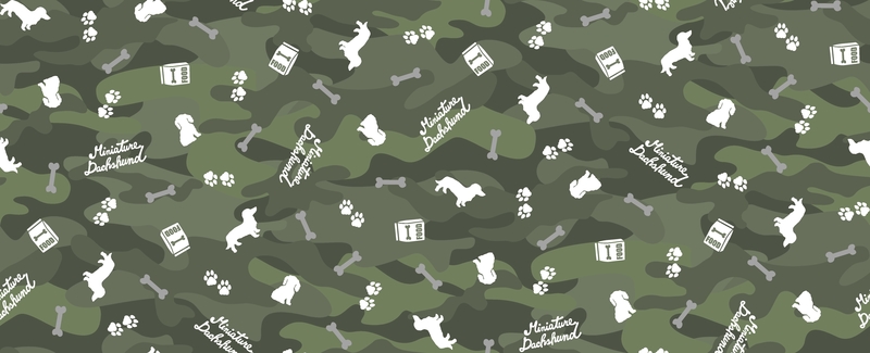 A0001850 – camouflageダックスフンド – オリーブ
