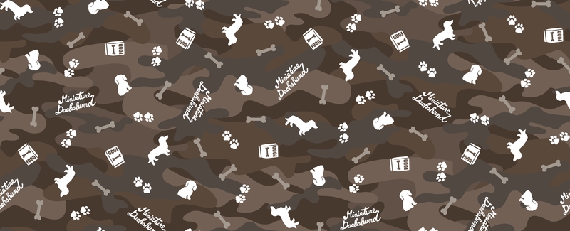 A0000982 – camouflageダックスフンド – ブラウン