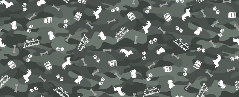 A0000981 – camouflageダックスフンド – ダークグリーン