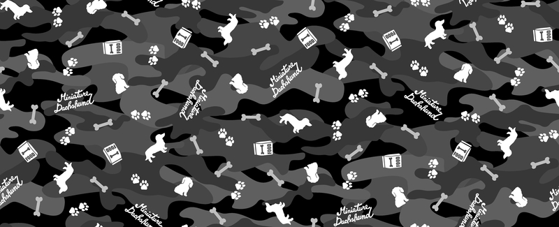 A0001849 – camouflageダックスフンド – ブラック