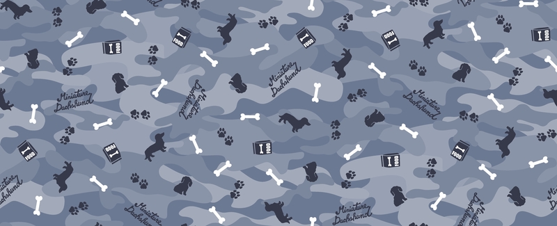 A0000979 – camouflageダックスフンド – ブルーグレイ