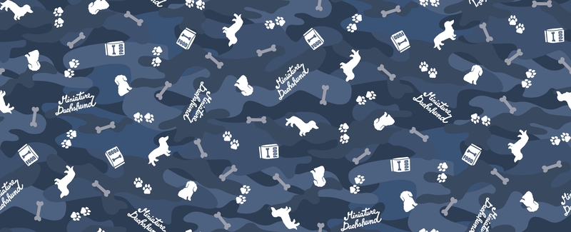 A0000980 – camouflageダックスフンド – ネイビー