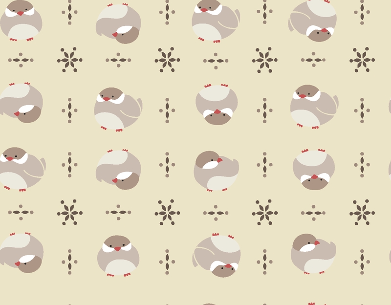 A0002543 – mochimochi文鳥シナモン – クリームイエロー