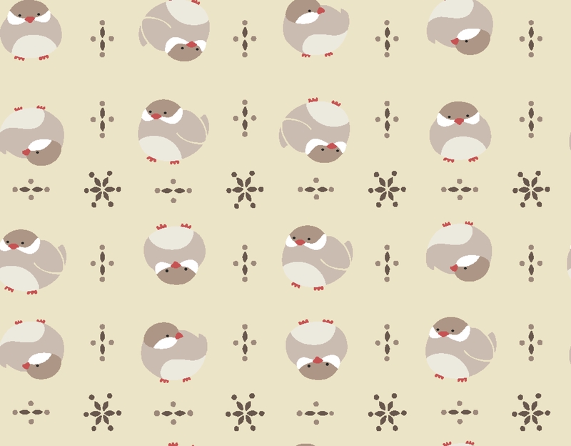 A0002850 – mochimochimini文鳥シナモン – クリームイエロー