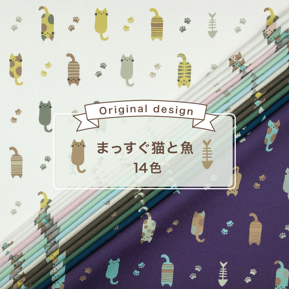 まっすぐ猫と魚